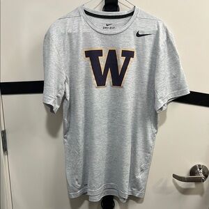 Nike Gray Washington Huskies Short Sleeve Dri Fit Tee